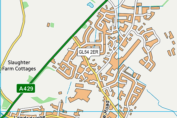 GL54 2ER map - OS VectorMap District (Ordnance Survey)