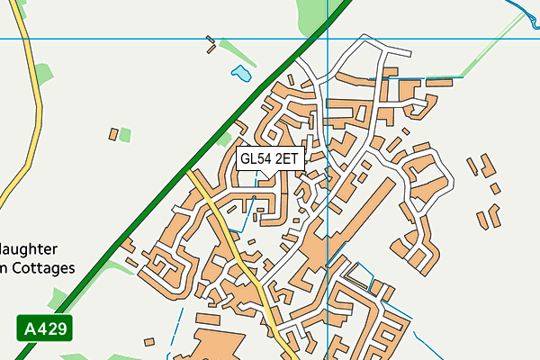 GL54 2ET map - OS VectorMap District (Ordnance Survey)