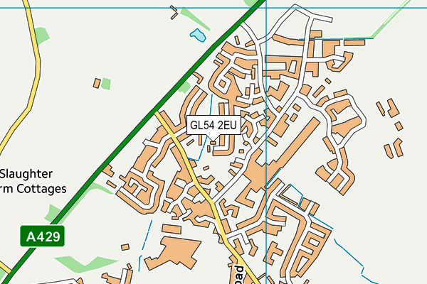 GL54 2EU map - OS VectorMap District (Ordnance Survey)