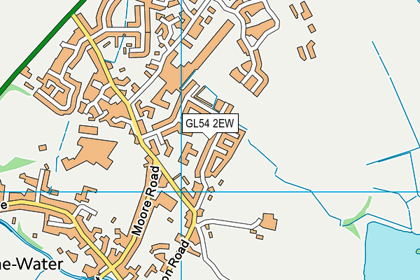GL54 2EW map - OS VectorMap District (Ordnance Survey)