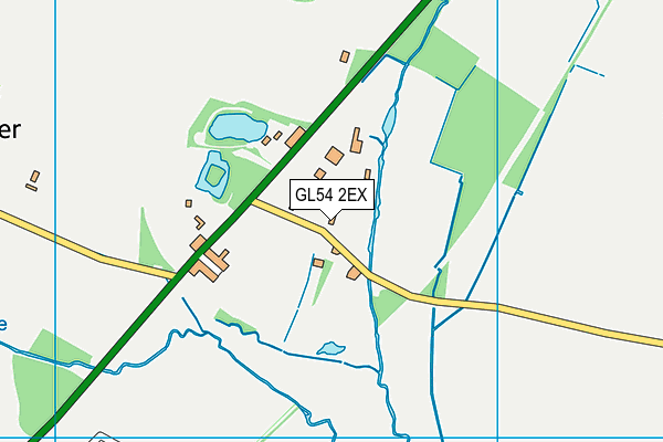GL54 2EX map - OS VectorMap District (Ordnance Survey)