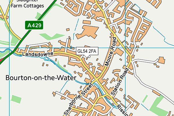 GL54 2FA map - OS VectorMap District (Ordnance Survey)