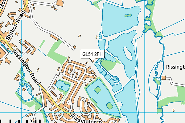 GL54 2FH map - OS VectorMap District (Ordnance Survey)