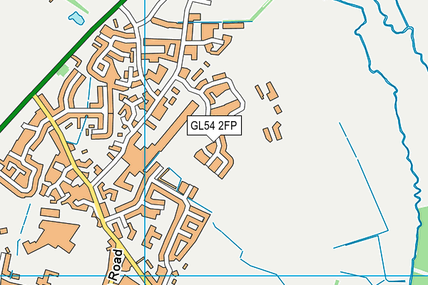 GL54 2FP map - OS VectorMap District (Ordnance Survey)
