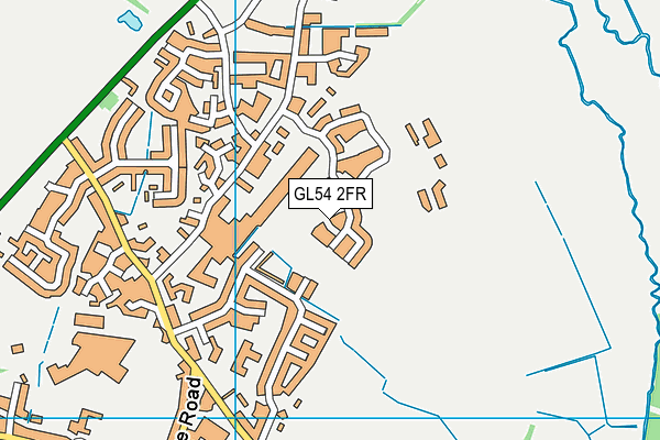 GL54 2FR map - OS VectorMap District (Ordnance Survey)