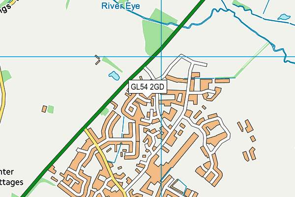 GL54 2GD map - OS VectorMap District (Ordnance Survey)