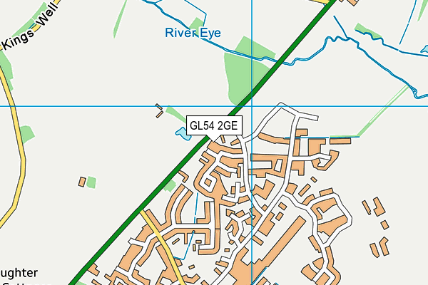 GL54 2GE map - OS VectorMap District (Ordnance Survey)