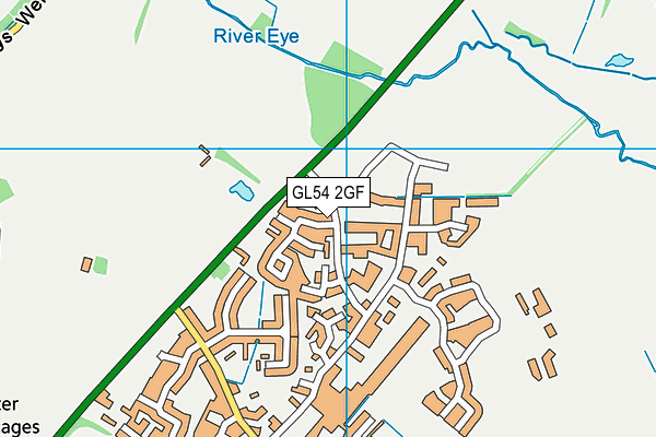 GL54 2GF map - OS VectorMap District (Ordnance Survey)