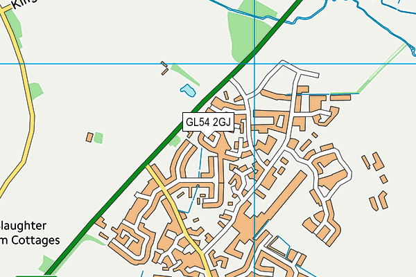 GL54 2GJ map - OS VectorMap District (Ordnance Survey)