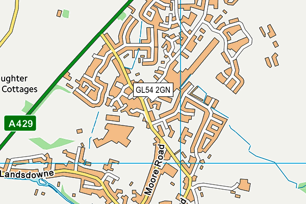 GL54 2GN map - OS VectorMap District (Ordnance Survey)