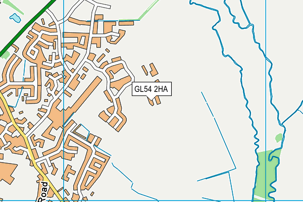 GL54 2HA map - OS VectorMap District (Ordnance Survey)
