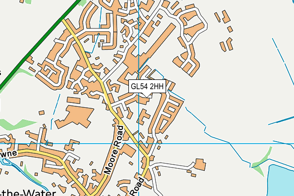 GL54 2HH map - OS VectorMap District (Ordnance Survey)