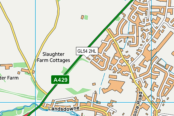 GL54 2HL map - OS VectorMap District (Ordnance Survey)