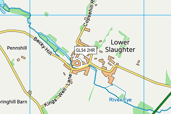 GL54 2HR map - OS VectorMap District (Ordnance Survey)