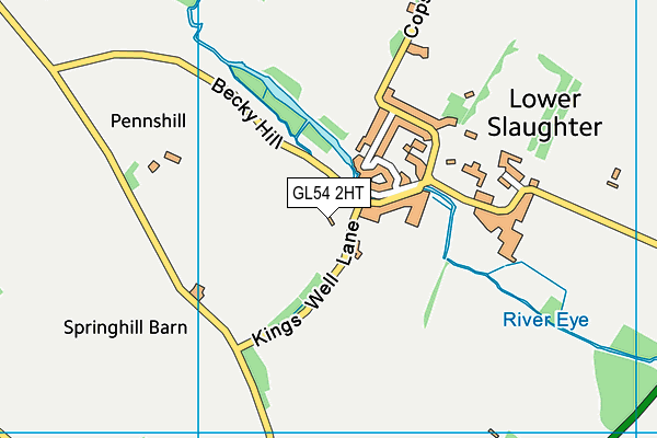 GL54 2HT map - OS VectorMap District (Ordnance Survey)