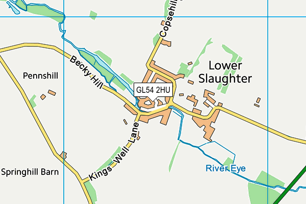 GL54 2HU map - OS VectorMap District (Ordnance Survey)