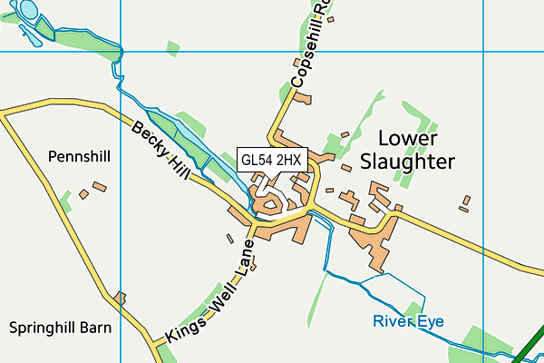 GL54 2HX map - OS VectorMap District (Ordnance Survey)