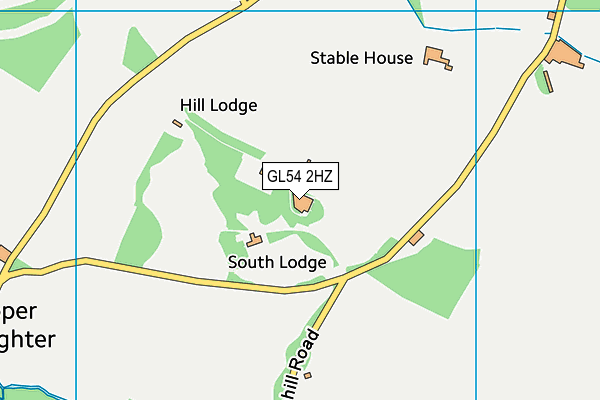 GL54 2HZ map - OS VectorMap District (Ordnance Survey)