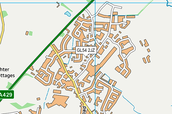 GL54 2JZ map - OS VectorMap District (Ordnance Survey)