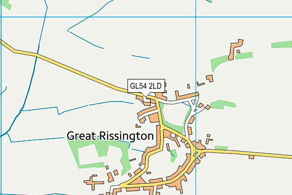 GL54 2LD map - OS VectorMap District (Ordnance Survey)