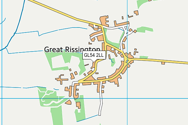 GL54 2LL map - OS VectorMap District (Ordnance Survey)
