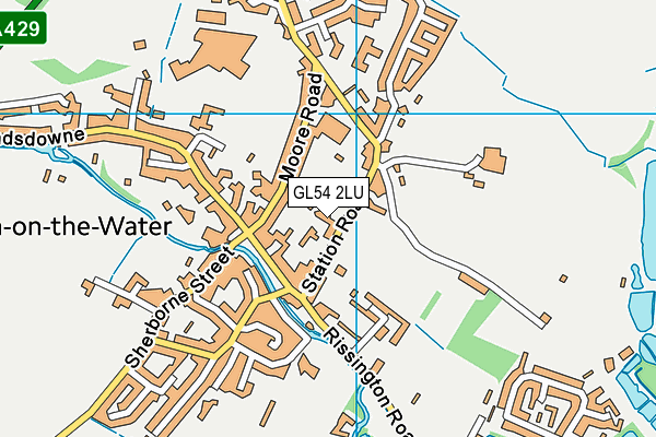 GL54 2LU map - OS VectorMap District (Ordnance Survey)