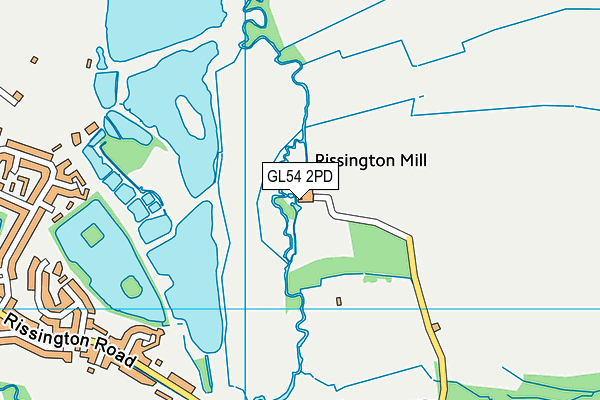 GL54 2PD map - OS VectorMap District (Ordnance Survey)