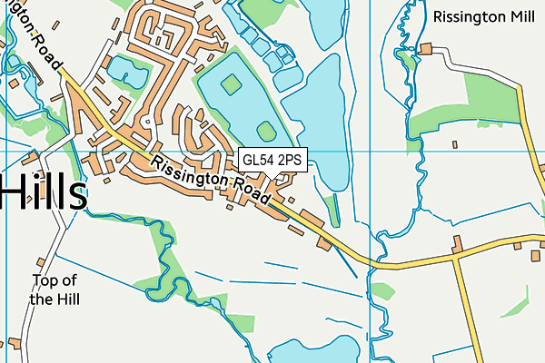 GL54 2PS map - OS VectorMap District (Ordnance Survey)