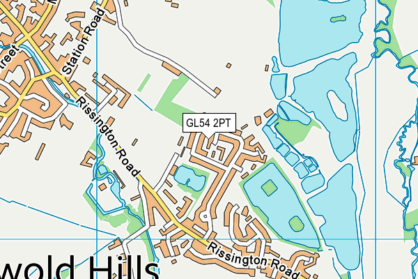 GL54 2PT map - OS VectorMap District (Ordnance Survey)