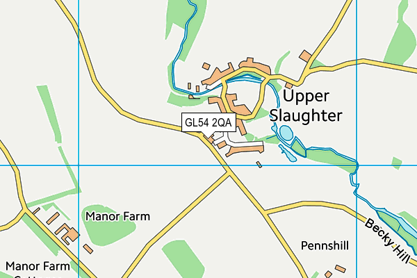 GL54 2QA map - OS VectorMap District (Ordnance Survey)