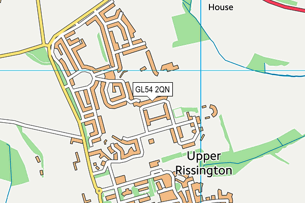 GL54 2QN map - OS VectorMap District (Ordnance Survey)