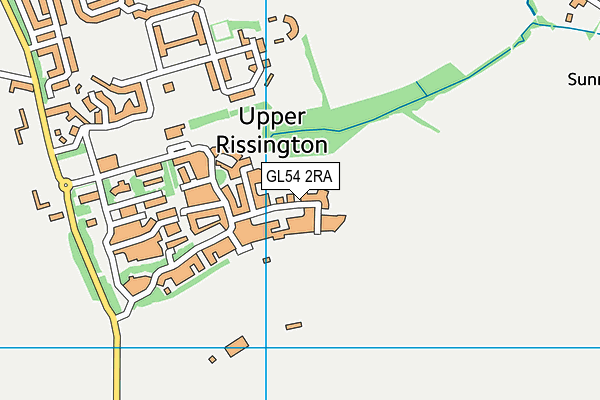 GL54 2RA map - OS VectorMap District (Ordnance Survey)