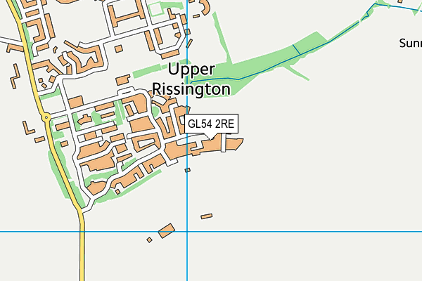 GL54 2RE map - OS VectorMap District (Ordnance Survey)