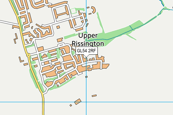 GL54 2RF map - OS VectorMap District (Ordnance Survey)