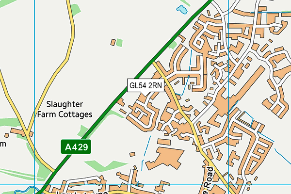 GL54 2RN map - OS VectorMap District (Ordnance Survey)