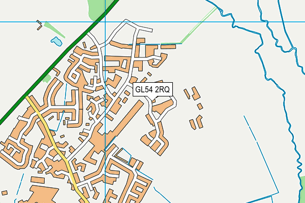 GL54 2RQ map - OS VectorMap District (Ordnance Survey)