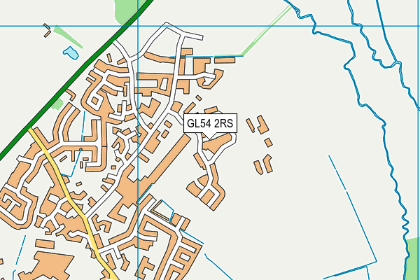 GL54 2RS map - OS VectorMap District (Ordnance Survey)