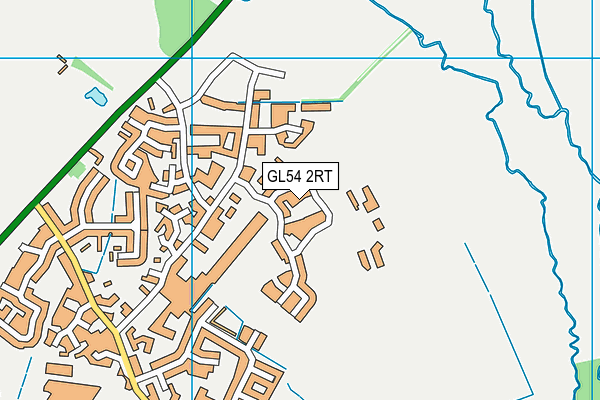 GL54 2RT map - OS VectorMap District (Ordnance Survey)