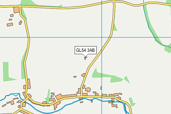 GL54 3AB map - OS VectorMap District (Ordnance Survey)