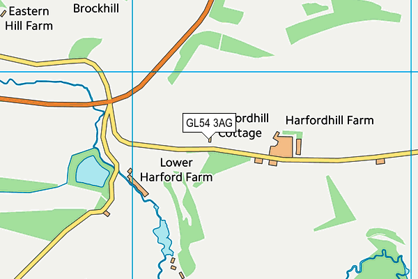 GL54 3AG map - OS VectorMap District (Ordnance Survey)