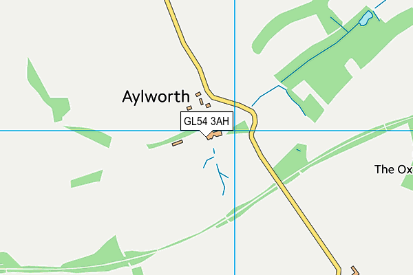 GL54 3AH map - OS VectorMap District (Ordnance Survey)