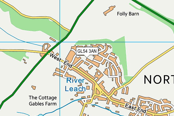 GL54 3AN map - OS VectorMap District (Ordnance Survey)