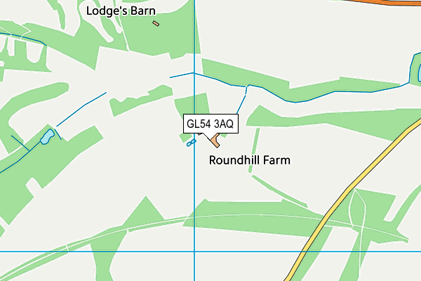 GL54 3AQ map - OS VectorMap District (Ordnance Survey)