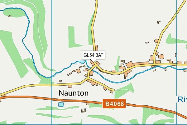 GL54 3AT map - OS VectorMap District (Ordnance Survey)