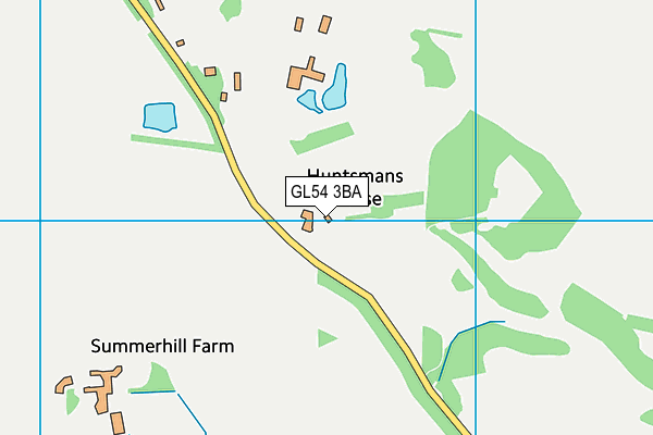 GL54 3BA map - OS VectorMap District (Ordnance Survey)