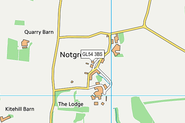 GL54 3BS map - OS VectorMap District (Ordnance Survey)