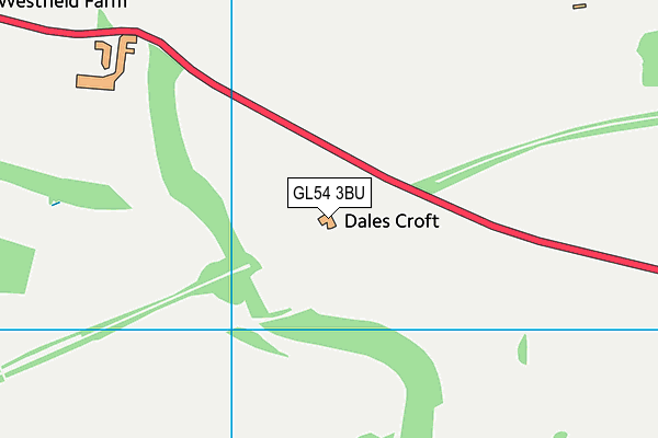 GL54 3BU map - OS VectorMap District (Ordnance Survey)