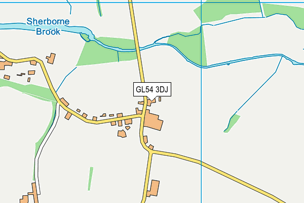 GL54 3DJ map - OS VectorMap District (Ordnance Survey)