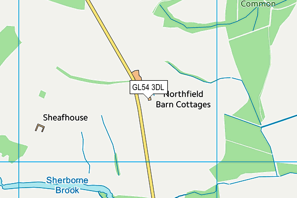 GL54 3DL map - OS VectorMap District (Ordnance Survey)