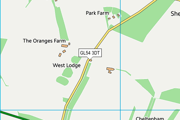 GL54 3DT map - OS VectorMap District (Ordnance Survey)